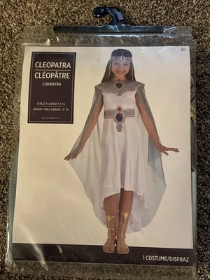 Cleopatra Reina Egipcia Traje Blanco Tú mismo Vestido Halloween Niño Disfraz Talla XL Foto 1 de 3