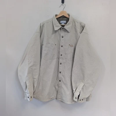 Carhartt Lona Franela Forrada Chaqueta Chaqueta Tareas Ropa de Trabajo Rancho Para Hombres 2XL Foto 1 de 4