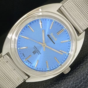 VINTAGE HMT KOHINOOR HAND-WINDING INDIAN MENS SKY BLUE DIAL WATCH a441018-1 - Picture 1 of 9