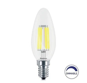 5pcs LED bulbs E14 230V C35 4W 470lm, FILAMENT, warm white 2700K, dimmable - Picture 1 of 4
