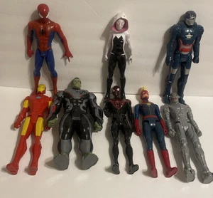 Menge 8 Marvel Avengers Actionfiguren Ironman und Spiderman und andere 12 Zoll - Bild 1 von 7