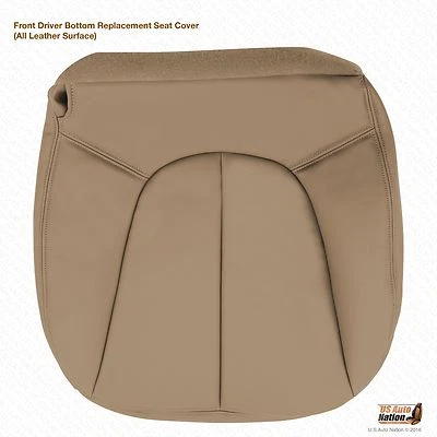 Ford Expedition XLT 1997-2002 parte inferior del conductor cubierta de asiento de cuero bronceado Foto 1 de 4
