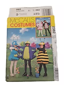 McCall's 2382 Costume Bugs Bag Style Sewing Pattern Kids Size 7-8 Cut Complete - Picture 1 of 7