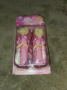 Disney Princess Aurora Slipper Shoes Child Fits 7-11 pink yellow - Picture 1 of 3