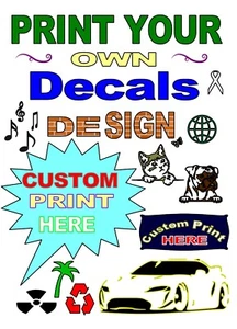 Vinyl Cut Sticker Decal - Custom - ANY Text, Number, Logo… - Picture 1 of 17