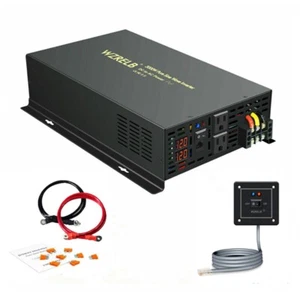 Inverter di potenza onda sinusoidale puro 3000 W da 12 V a 110 V 220 V interruttore remoto motore auto - Foto 1 di 10
