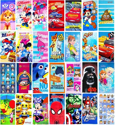 Disney Strandtuch Badetuch Kinder Handtuch Badehandtuch Emoji Cars Mickey Pool - Bild 1 von 4