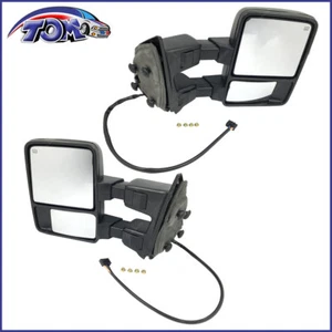 Pair Of Power Heated Folding Side Mirrors For 09-16 Ford F-250 Super Duty - Picture 1 of 3
