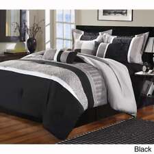 Copper Grove Minesing Embroidered 8-piece Comforter Set Black/Grey Queen