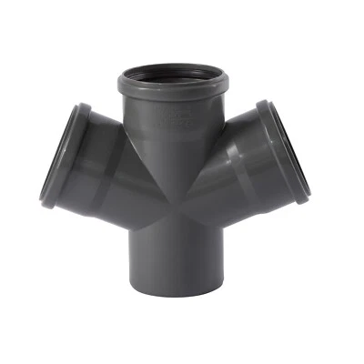 Ostendorf 175900 HTSafe Doppelabzweig Abzweigung DN110/110/110/67 Grad grau - Bild 1 von 4