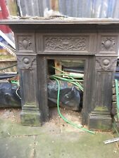 Victorian ? Cast Iron Fire Surround Black (Minor damage) See Photos