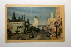 Vintage Postkarte, Hollywood Boulevard, Hollywood, Kalifornien - Bild 1 von 2