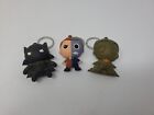Lot Of 3 Keyrings Superman Chase Dc Gold Bronze, Two Face, Marvel Black Panther