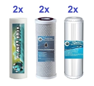 Filter Set - Vorfilter Eisenfilter Aktivkohle 10 Zoll Wasserfilter Brunnen Pumpe - Bild 1 von 4