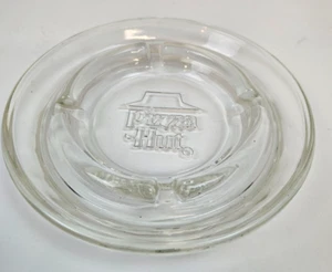 Vintage Collectible Ashtray Pizza Hut Restaurant Ashtray Clear Glass - Picture 1 of 6