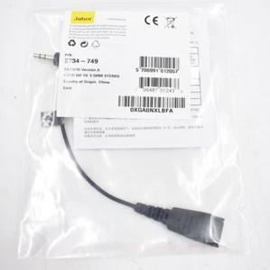 Cable Jabra 8734-749 QD a 3,5 mm para Alcatel 8012 8028 8029 8038 8039 8068 8088 - Imagen 1 de 2
