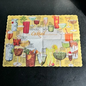Einige Cocktail Vorschläge Tischset Werbung Bar 50er Jahre Papier Springprint Vintage - Bild 1 von 7