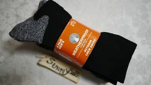 Weatherproof Men Lycra Outdoor Crew Socks 4 Pairs black Gray  Size 6-12 Hiking