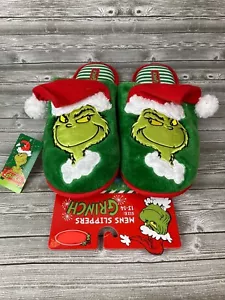 Zapatillas de Navidad Dr. Seuss para hombre Santa Grinch deslizables rasguños sin cordones talla 13 14 - Imagen 1 de 3