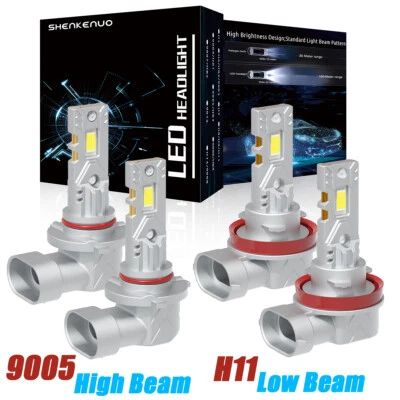 For Kenworth T370 T680 T880 Truck 2013-2022 6000K LED Headlights Bulbs High Low - Image 1 of 4