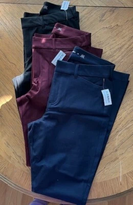 Lote de 3 pares de pantalones acampanados Pixie de cintura alta azul marino antiguos para mujer talla 10 elásticos nuevos con etiquetas Foto 1 de 4