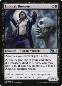 LILIANA'S DEVOTEE x4 mtg NM-M M21 Magic Core Set 2021 4 Unc - Foto 1 di 1