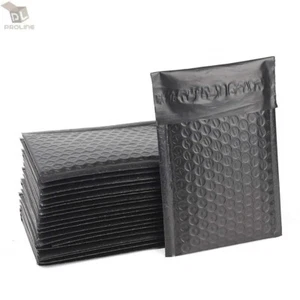 1000 #0 Black Poly Bubble Padded Envelopes Self-Sealing Mailers 6X10 (Inner 6x9) - Picture 1 of 9