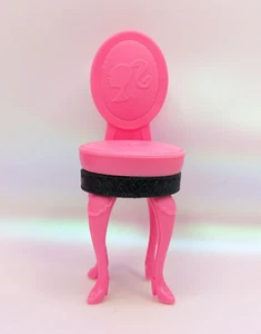 Barbie Rosa y Negro Casa de Muñecas Glam Tocador Silla Tacones Altos Piernas Mattel 2008 - Imagen 1 de 8