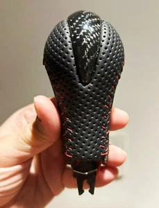 Infiniti G25/G35/G37/EX35/FX35  GEAR  Shift  Knob W/ BLACK LEATHER +CARBON FIBER - Picture 1 of 4