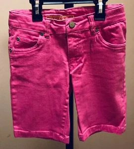 Genuine Dickies Girls Size 10 Long Jean Denim Shorts- Embroidery Logo - Picture 1 of 2