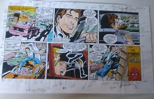 MARVEL SPIDER-MAN ORIGINAL ZEITUNG COMIC PRODUKTION KUNST COA STAN LEE COA - Bild 1 von 1