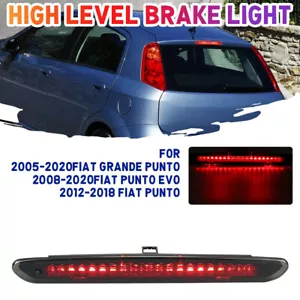 LUCE ARRESTO TERZO STOP LED FANALE POSTERIORE NERO PER FIAT PUNTO GRANDE EVO - Foto 1 di 9