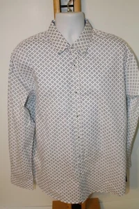 Michael Brandon Shirt NEW NWT Men's Size XL Button Down White Navy - Picture 1 of 3