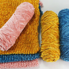 100g Skein Shiny Chunky Chenille Yarn Crochet Soft Baby Velvet Knitting Wool DIY