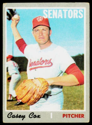 1970 Topps Casey Cox 281 Washington Senators - Image 1 of 2