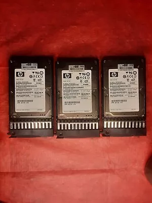 3xHP 146GB 15K SAS Dual Port HDD Hard Disk Drive w/ Caddy 504334-001 504064-003 - Image 1 of 2
