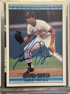 1992 Donruss #321 David Segui Baltimore Orioles MLB Signed Auto Card - Picture 1 of 2