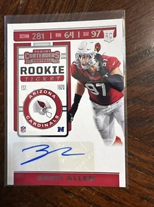 2019 Panini Contenders Rookie Ticket Auto Variation Sp #247 Zach Allen Rc Card - Picture 1 of 2