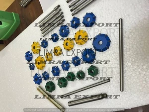 KIT DE CORTE DE ASIENTO DE VÁLVULA CABEZALES DE MOTOR DE GASOLINA PEQUEÑOS CON PUNTA DE CARBURO 34 PIEZAS TODO EN UNO EE. UU. - Imagen 1 de 8