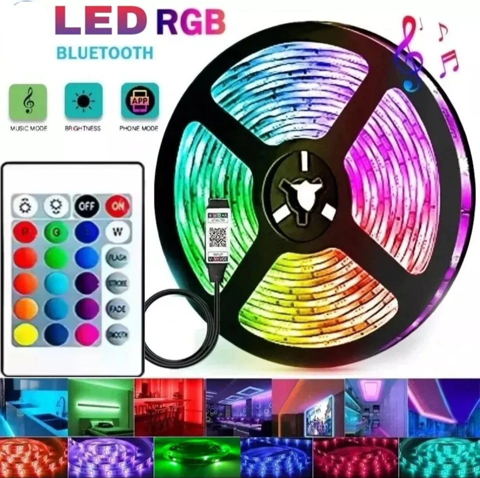 STRISCIA A LED INTERNI TV CASA PC SMD 2835 RGB 3 METRI BOBINA USB E TELECOMANDO  - Immagine 1 di 4