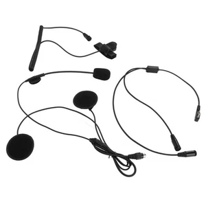 _Motocykl Słuchawki Mikrofon 2 Pin PTT Czarny Rower Kask Zestaw słuchawkowy Mikrofon - Zdjęcie 1 z 24
