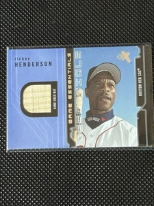 2002 Fleer EX Rickey Henderson Game Essentials Game Used Bat Relic - Picture 1 of 2