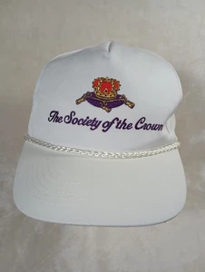 Cappello Snapback Crown Royal Vintage Corda La Società della Corona Bianco Regolabile - Foto 1 di 9