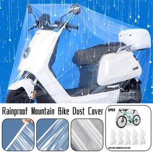 5Pcs Bicycle Rain Cover Thicken PVC Dustproof Waterproof Mountain Bike Cover - Picture 1 of 13