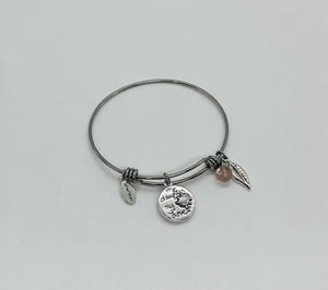 Cute Unwritten Pink Bead Silver Tone Bracelet My Daughter My Love Inspirational - Picture 1 of 2