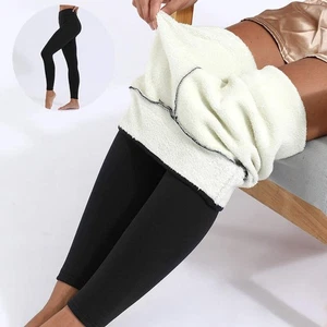 Leggings de Invierno Cálidos Gruesos Altos Elastizados Cordero Cachemira Leggings Ajustados Fitness Wo - Imagen 1 de 39