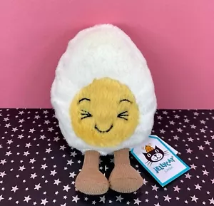 Jellycat AMUSEABLE LAUGHING BOILED EGG ✨ Soft Plush Toy Cute Fun Food Lovey NWT - Picture 1 of 4