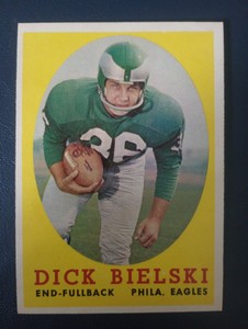 1958 Topps #111 Dick Bielski Philadelphia Eagles - EX+