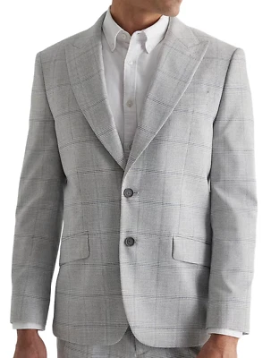 NEW EXPRESS SLIM BLUE PLAID SUIT JACKET BLAZER SIZE 38S 38 - Image 1 of 4