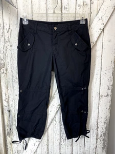 Pantalones Harley Davidson Mujer 4 Negros Elastizados Capri Pierna Cortada Logo Informales - Imagen 1 de 6